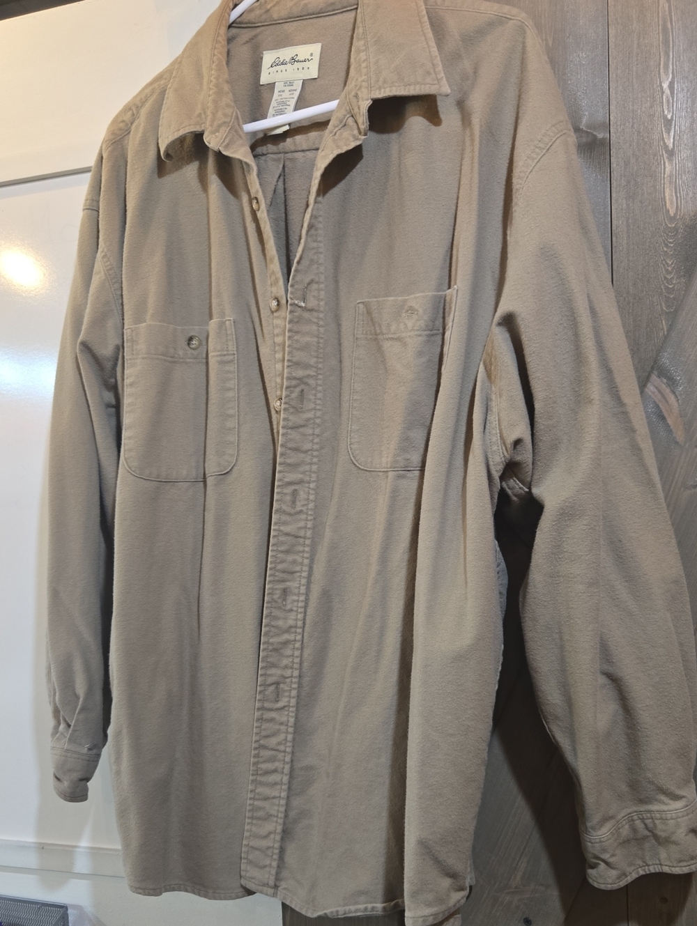 Nwot Xxl Eddie Bauer Khaki Button-Up Shirt